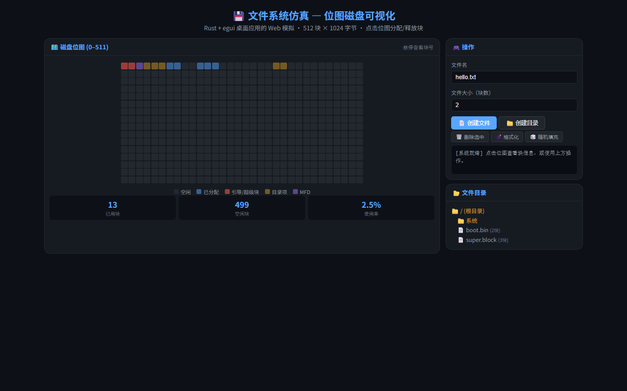文件系统仿真 — Rust+egui